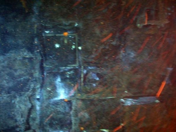 Tea chests in one of the SS Gairsoppa's cargo holds are thought to contain some of the ship's precious cargo.