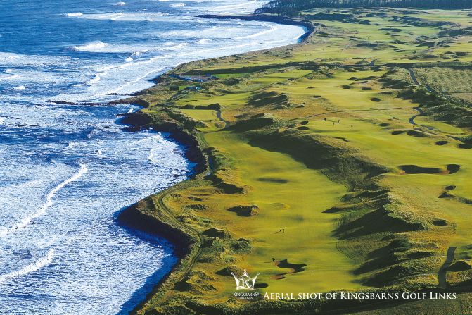 Kingsbarns Golf Links (seen here from above) is one of three courses used for the event. 