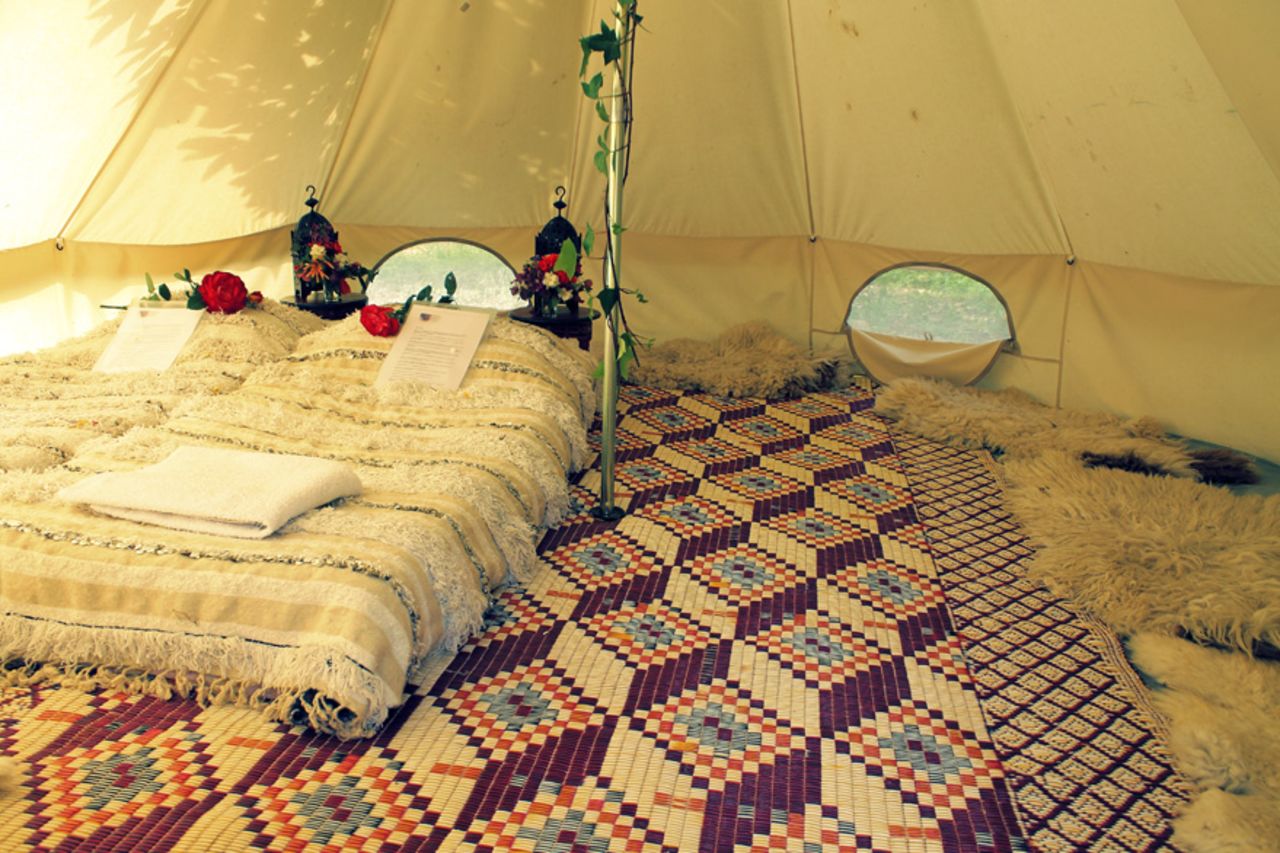 Casa de Laila's Moroccan-themed tents offer comfort at an affordable price.