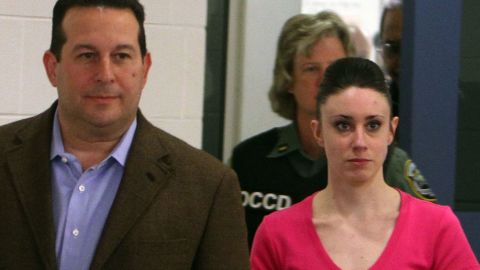 Casey Anthony, right, invoked her Fifth Amendment right against self-incrimination in a civil suit, a transcript shows.