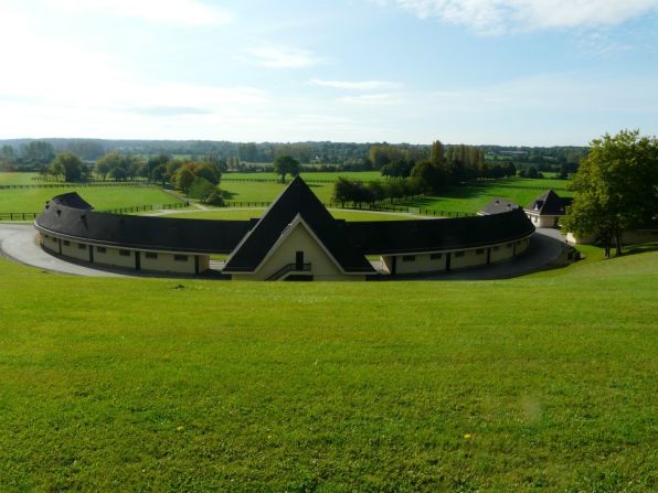 The Aga Khan stud farm is located in the green fields of Normandy in north-west France.