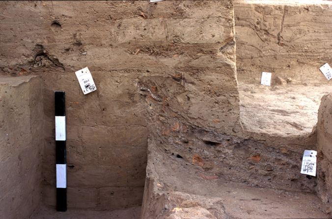 Archaeologist Dr. Richard Meadow has worked on excavating the ancient city of Harappa in present-day Pakistan. <br /><br />Ancient walls show progressive deposits of debris; according to Meadow, ancient peoples would often dump their trash in the streets, causing street levels to rise and forcing people to keep building higher and higher.