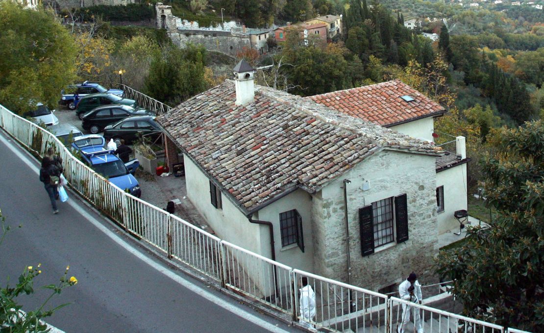 The house where Kercher and Knox lived in Perugia, Italy.