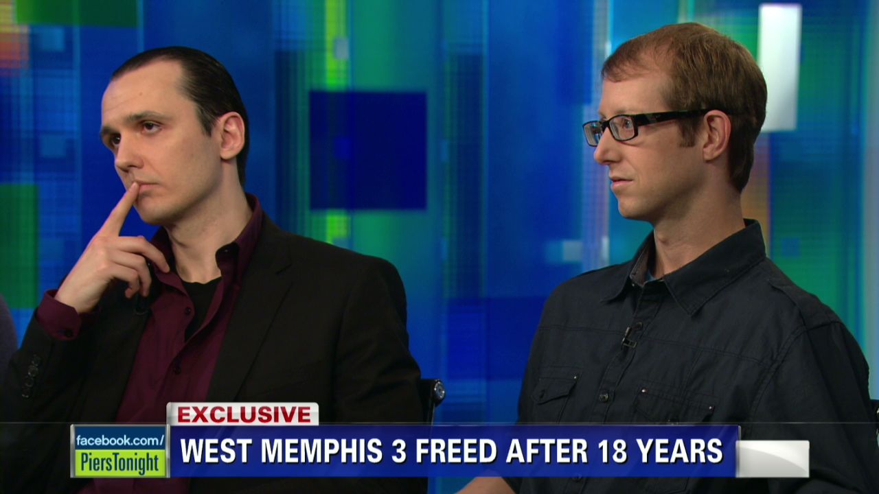 Damien Echols, left, and Jason Baldwin spent nearly 20 years in prison for a crime they say they didn't commit.