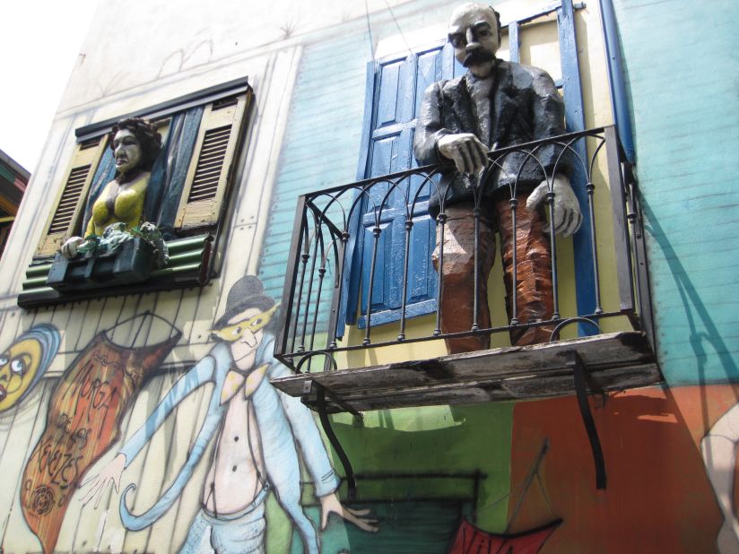 Amy Billing snapped this shot of Buenos Aires street art. "Caminito Street in the barrio of La Boca in Buenos Aires is filled with amusing figures, street art and colorfully painted homes. It is also common to catch a short glimpse of a tango dance in the streets."