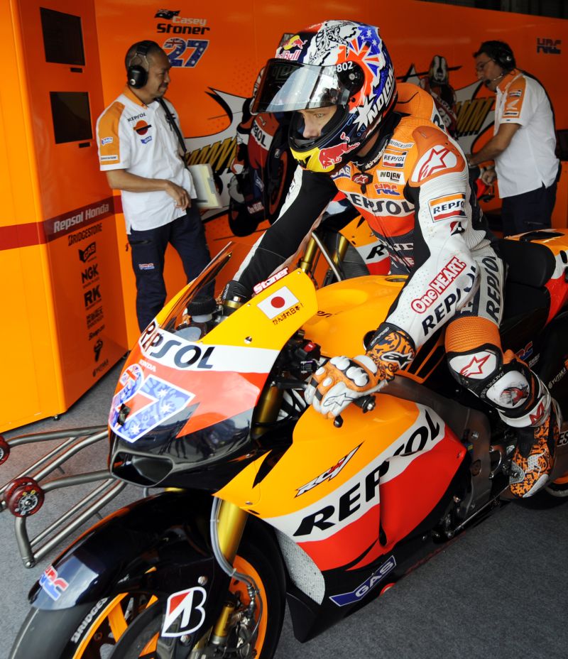 Motorrad-Handschuhe Repsol Honda Casey Stoner – Racing Design, Leder Mit TPU-Schutz