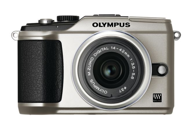 The most user-friendly of the bunch, the Olympus PEN E-PL2 has a built-in flash, as well as handy attachable accessories such as the PENPal, which lets you send images via Bluetooth to your smart phone and then upload them to Facebook. $600.