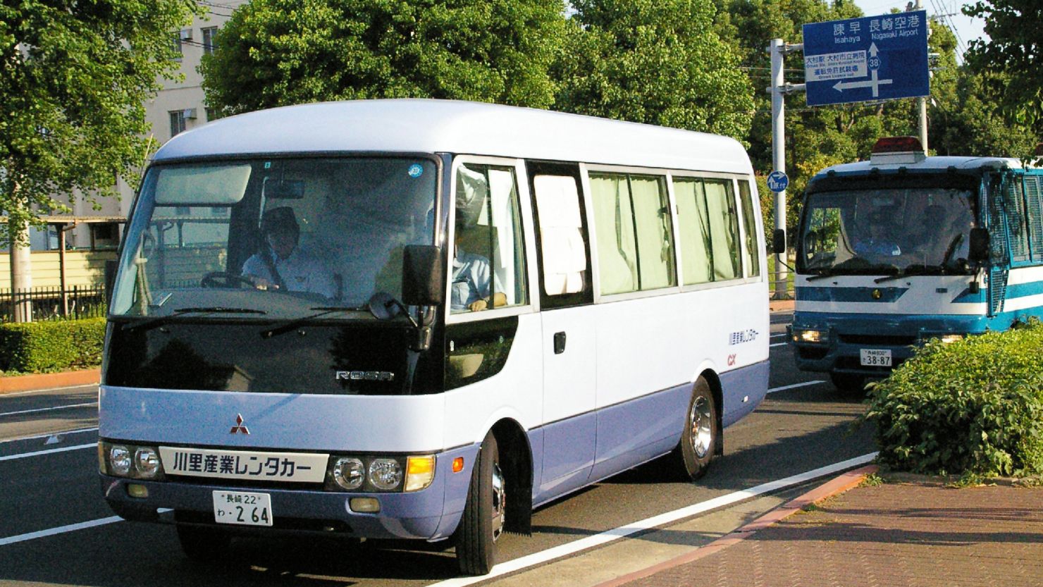 A bus carrying North Korean defectors arrives at an immigration center at Omura city, Japan on September 14, 2011.