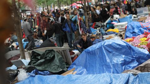 Protesters have been camping out at New York's Zuccotti Park in lower Manhattan for more than two weeks.