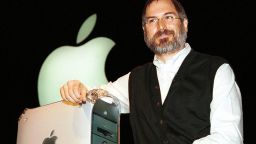 Apple co-founder Steve Jobs introduces the new Power Mac G4 computer in San Francisco in 1999.