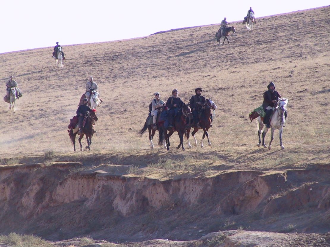 U.S. Special Operations Forces ride into northern Afghanistan in October 2001 on horseback