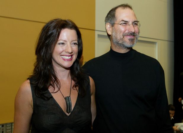 <a href="http://www.cnn.com/specials/tech/steve-jobs-the-man-in-the-machine">Jobs</a> stands with singer Sarah McLachlan after delivering a speech in San Francisco in 2003. 