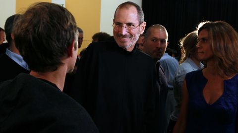 Steve Jobs, who died last week, at the 2010 Apple World Wide Developers conference June 7, 2010 in San Francisco, California. 