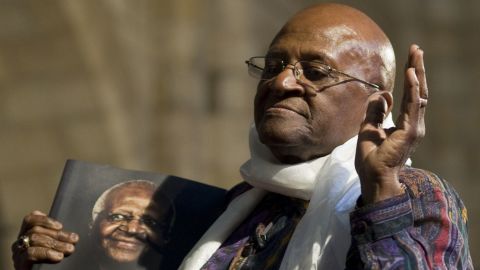 Archbishop Desmond Tutu says the former leaders of the U.S. and U.K. should face war-crimes charges.