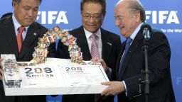 A turbulent period for FIFA began in May 2010. Whilst most of the world's soccer fans were more concerned with Africa's first World Cup finals that June, FIFA was presented with official bid documents by Australia, England, Netherlands/Belgium, Japan, South Korea, Qatar, Russia, Spain/Portugal and the United States for the 2018 and 2022 tournaments. During the ceremony at its Swiss headquarters, FIFA announced dates for inspections of the bidding nations from July-September.