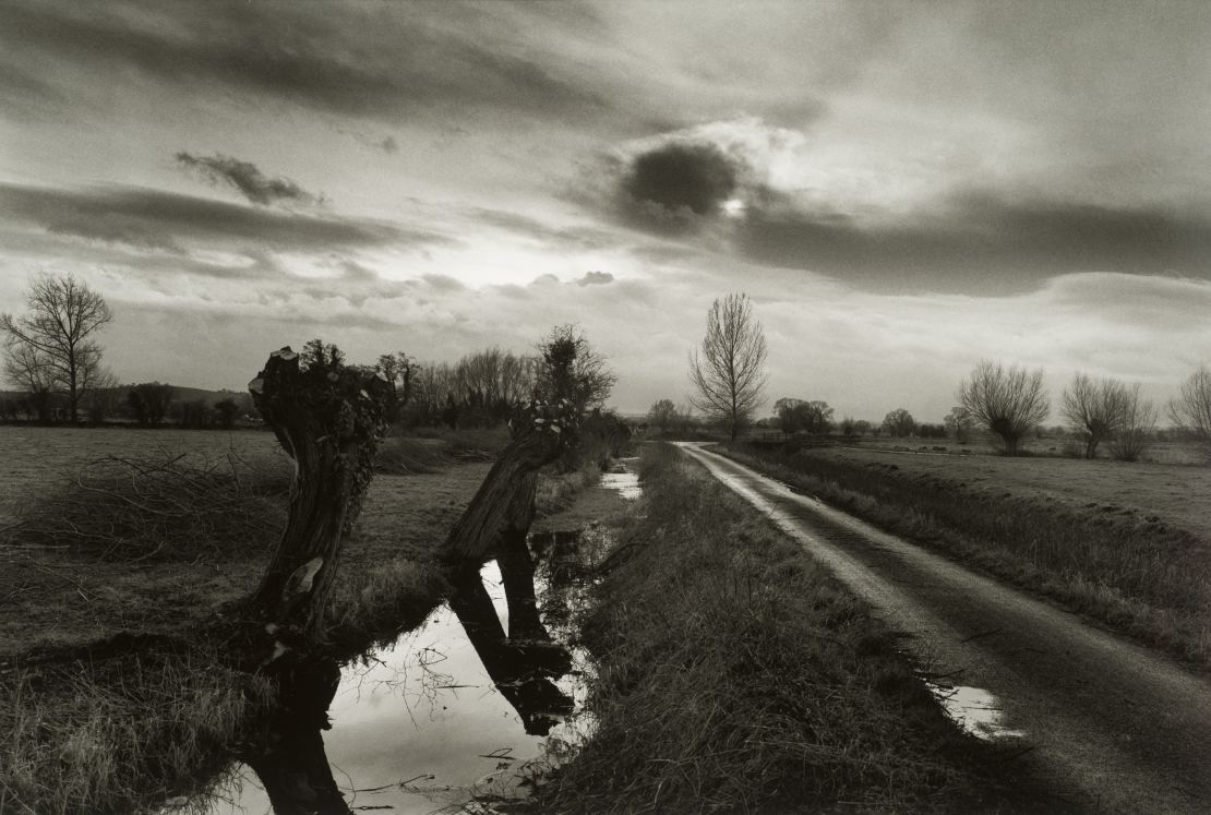 Somerset Levels near Glastonbury circa 1990