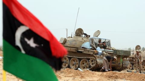 Libyan fighters loyal to the National Transitional Council (NTC) during fighting in the town of Sirte on October 8, 2011.