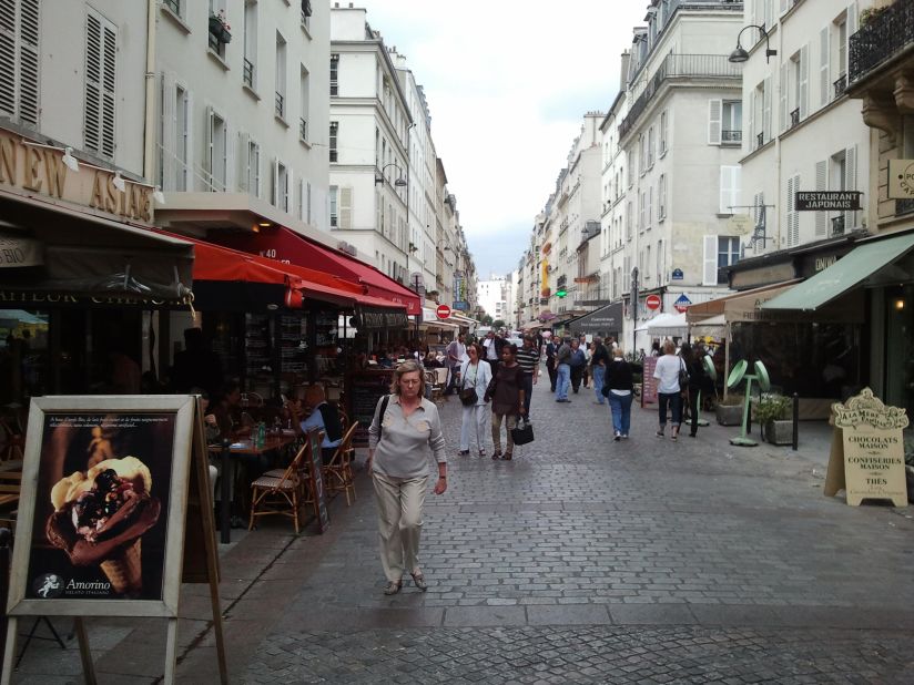 Rue Cler is a pedestrian market street dotted with bistros and shops.