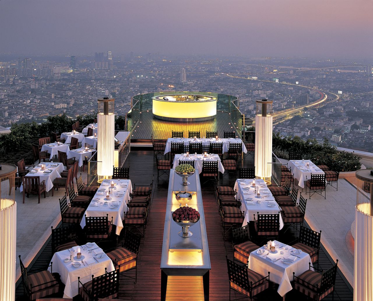 Vertiginous dining at Sirocco.