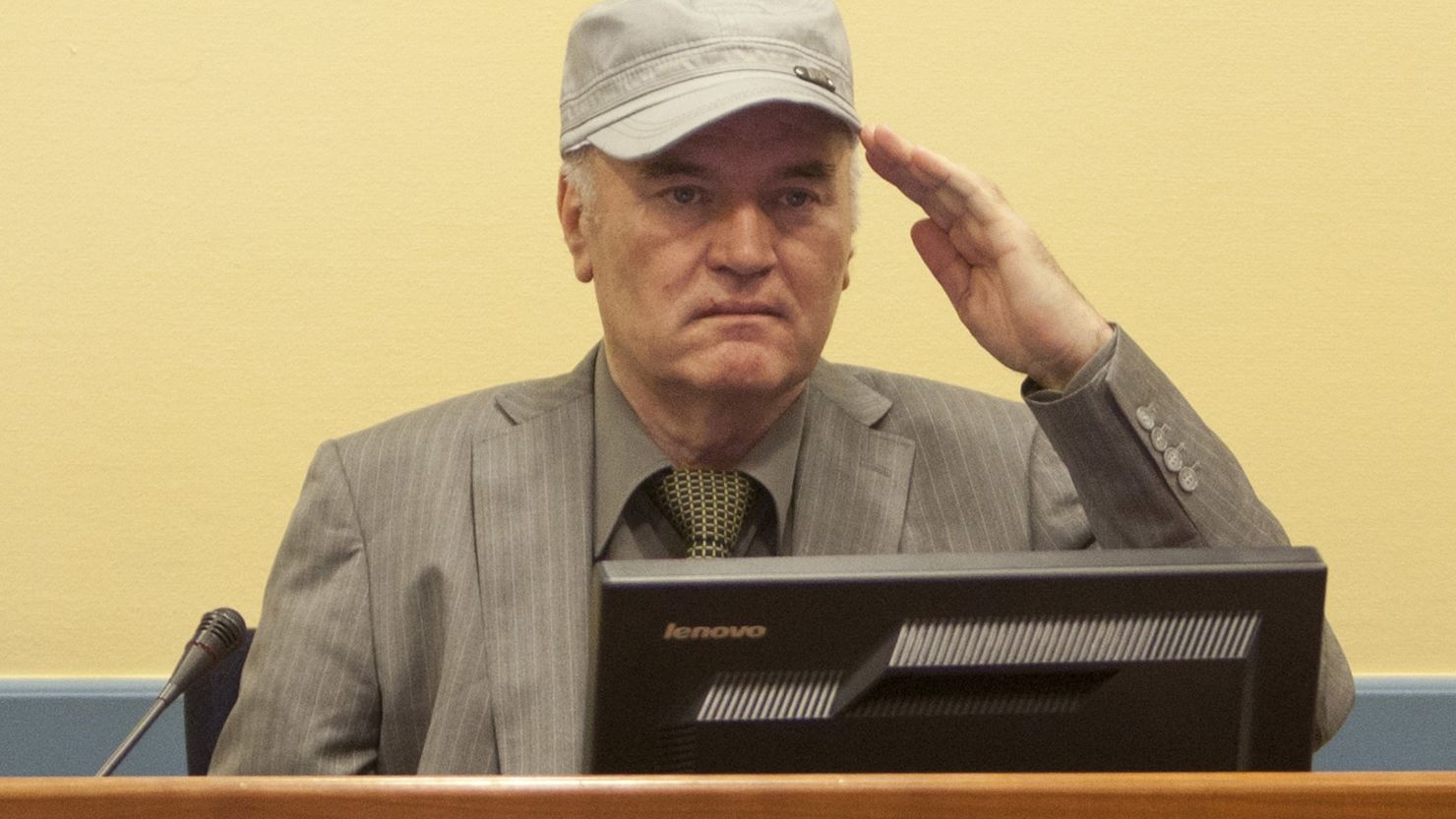 Ratko Mladic makes his first appearance at the International Criminal Tribunal on June 3, 2011 in The Hague.