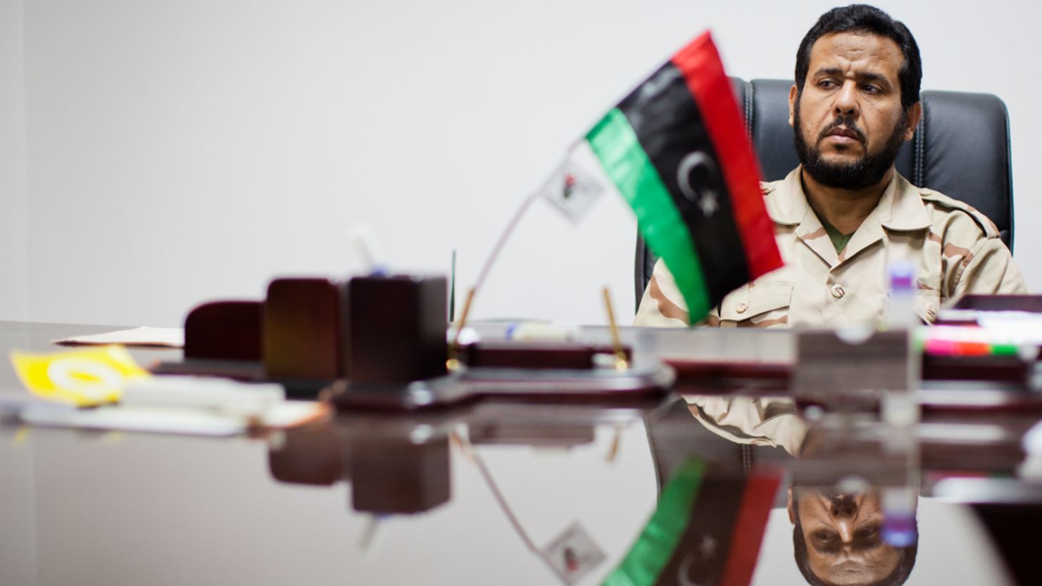 Abdul Hakim Belhaj, commander of the Tripoli Military Council, pictured during an interview in September 2011.