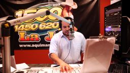 Jose Antonio Castro is an on-air personality at La Jefa, a Pelham, Alabama, radio station that helped publicize the protest.