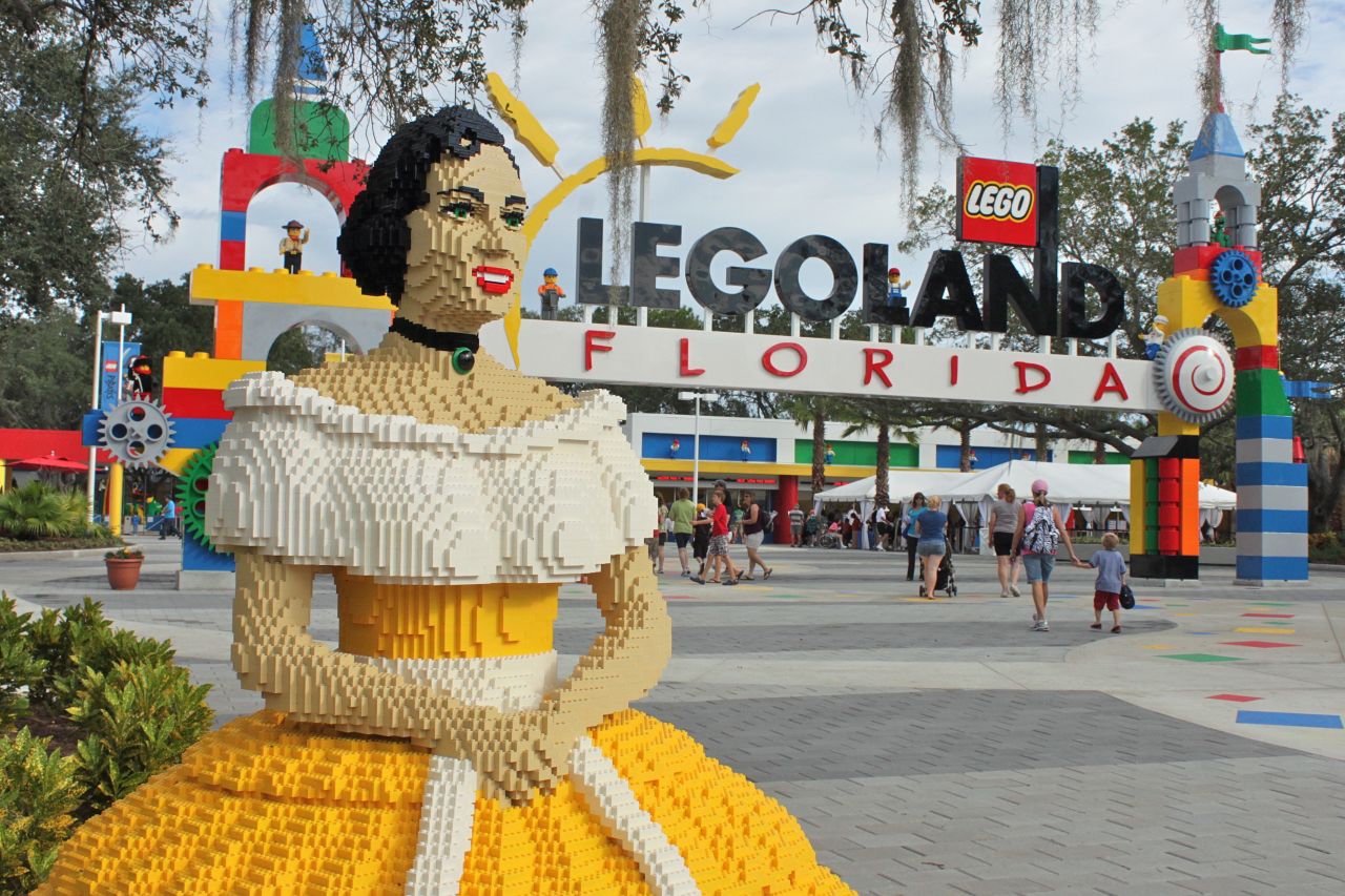 Legoland was built on the site of historic Florida theme park Cypress Gardens. That park's signature Southern belles have been reimagined in Legos.