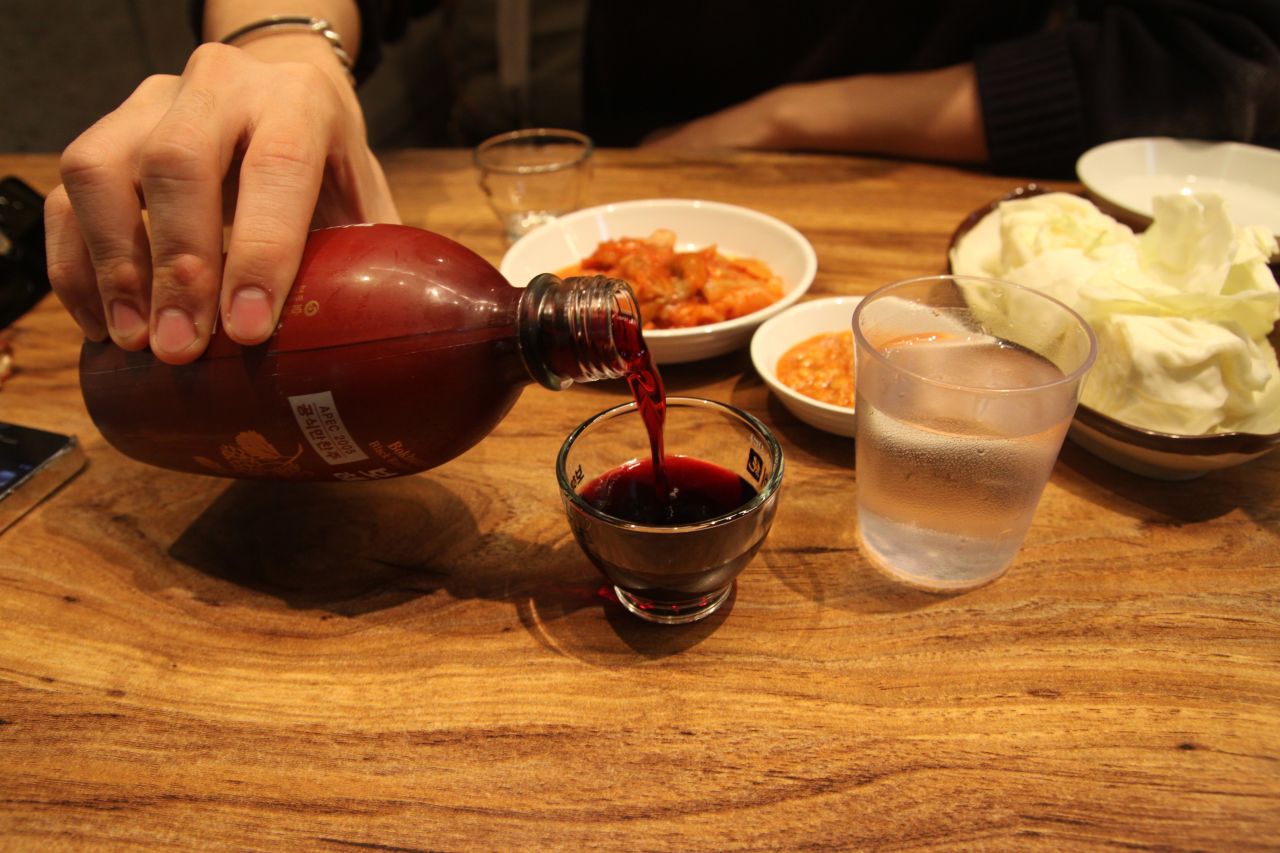 Bokbunja's sweet flavor is similar to dessert wine.