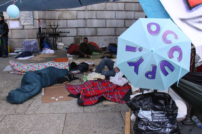 But some are happy to camp out in sleeping bags in the open air.