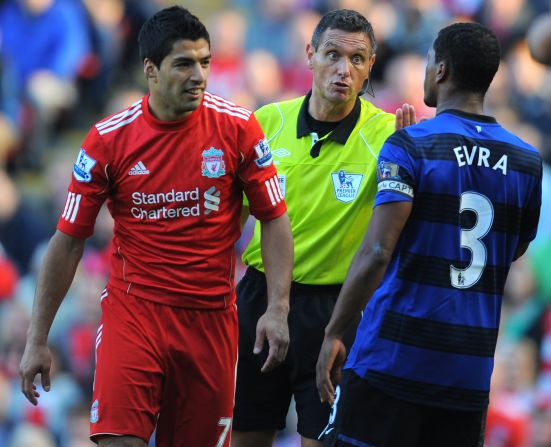 A high-profile incident in 2011 also saw the former Liverpool talisman suspended for eight matches for racially abusing Patrice Evra, then of Manchester United.  
