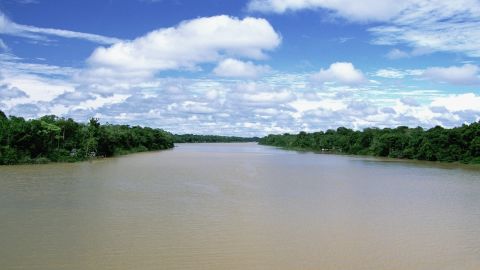 The Amazon River is surrounded by exotic, dense rain forests, indigenous tribes and abundant wildlife.