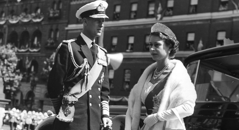 Queen Elizabeth II and Prince Philip arrive at a State Opening of Parliament ceremony in Melbourne, Australia in 1954. It was her first of many visits to the Commonwealth country.