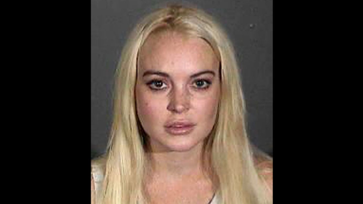 Lohan's mug shot from October 2011 after she was  arrested for probation violations. She was released after posting $100,000 bail. 