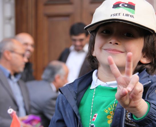 Libyans young and old were keen to join in the jubilation, with singing chanting and dancing.