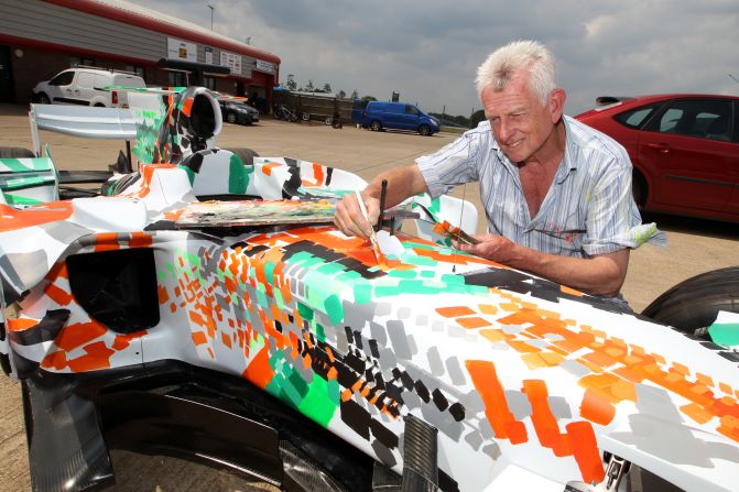 The car has been decorated by artist Dexter Brown, who has been working on motorsport-related pieces for 30 years.