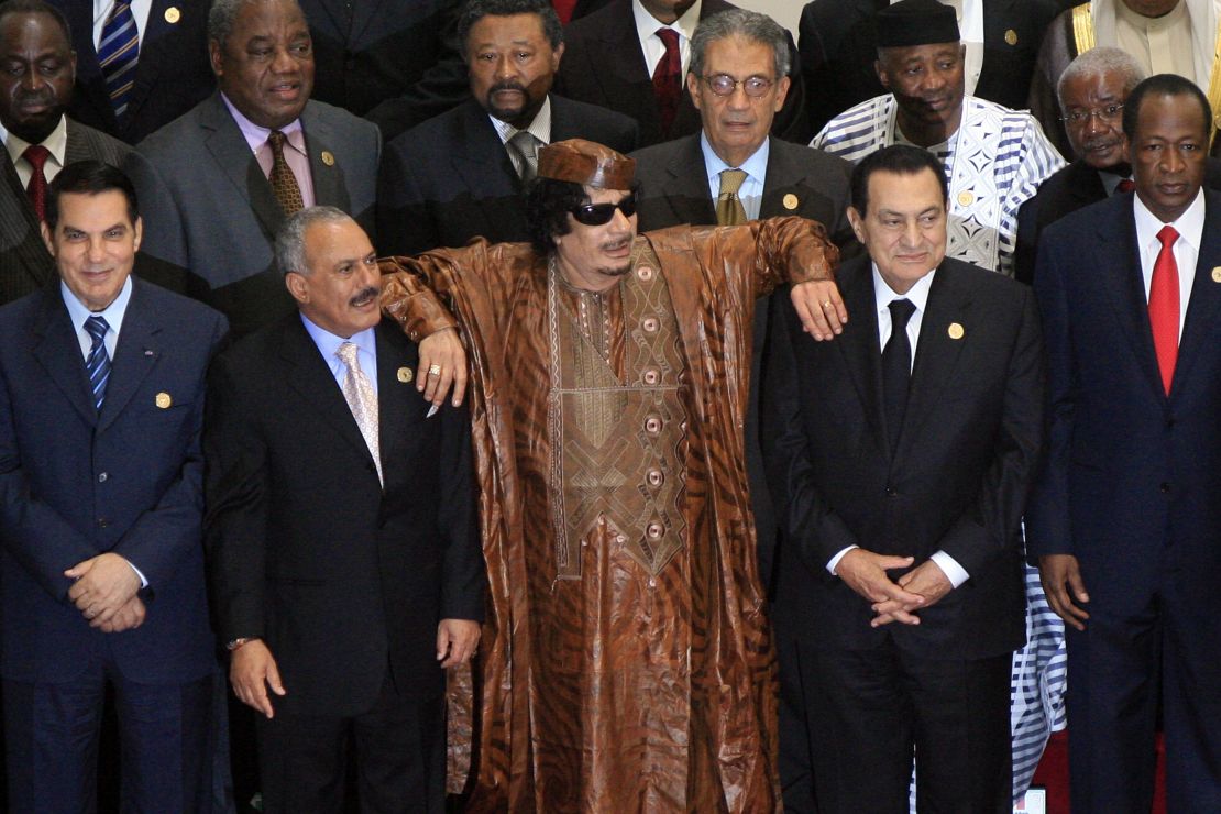 Zine El Abidine Ben Ali, Ali Abdullah Saleh, Moammar Gadhafi and Hosni Mubarak were all deposed during the Arab Spring.