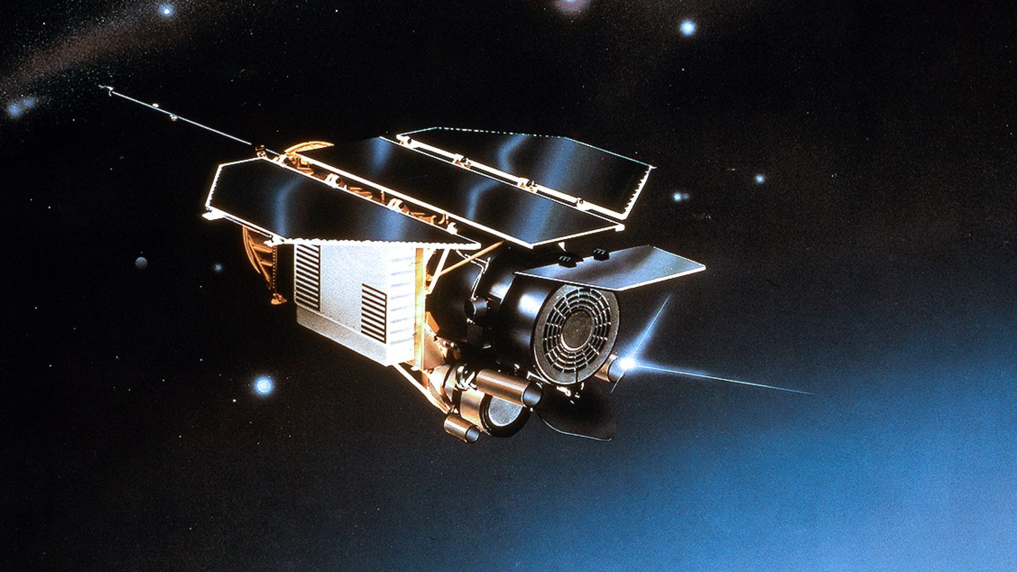 Artist rendition of the ROSAT satellite, which tumbled to earth last weekend.