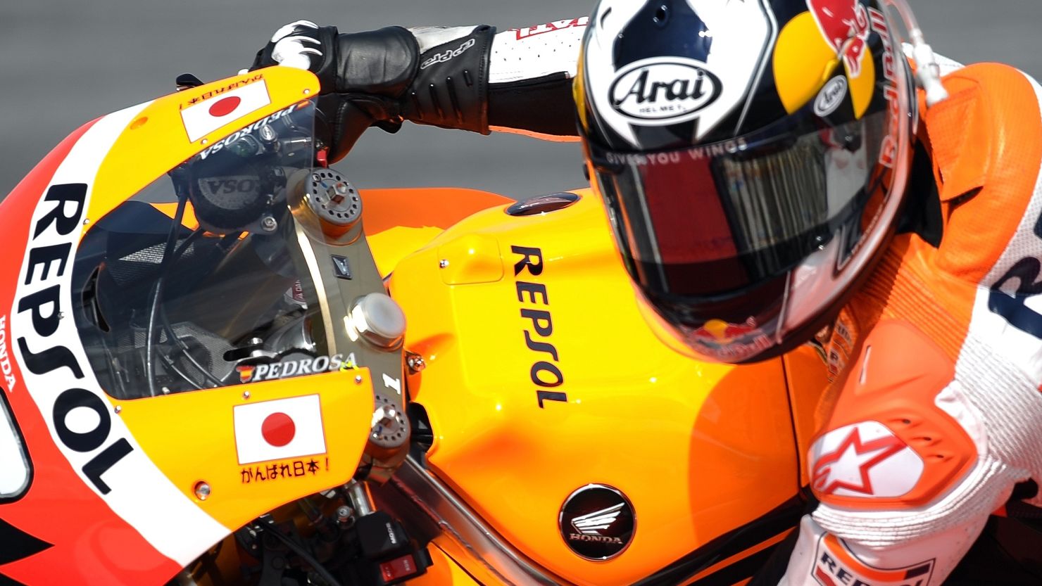 Dani Pedrosa steers his Repsol Honda machine to pole position in Malaysia