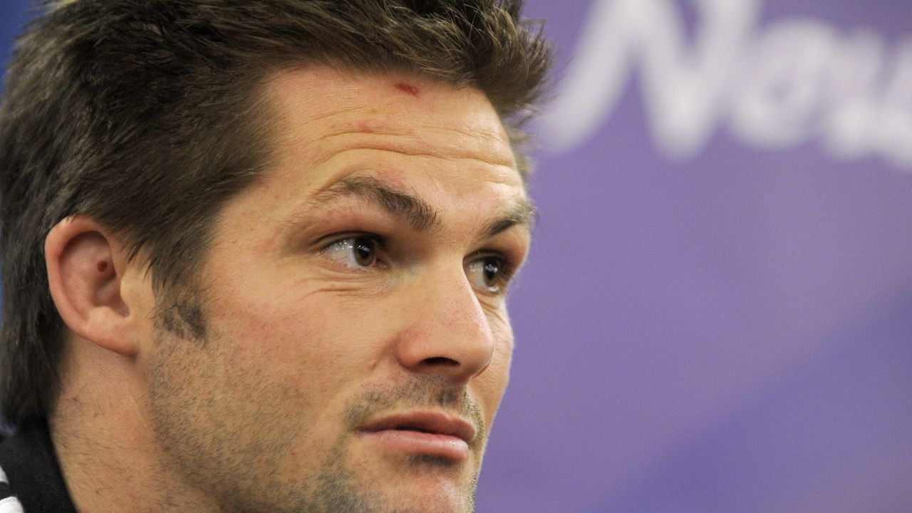 New Zealand captain Richie McCaw faces the media ahead of Sunday's Rugby World Cup final