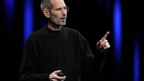 Steve Jobs, seen above in his trademark black turtleneck, died earlier this month.