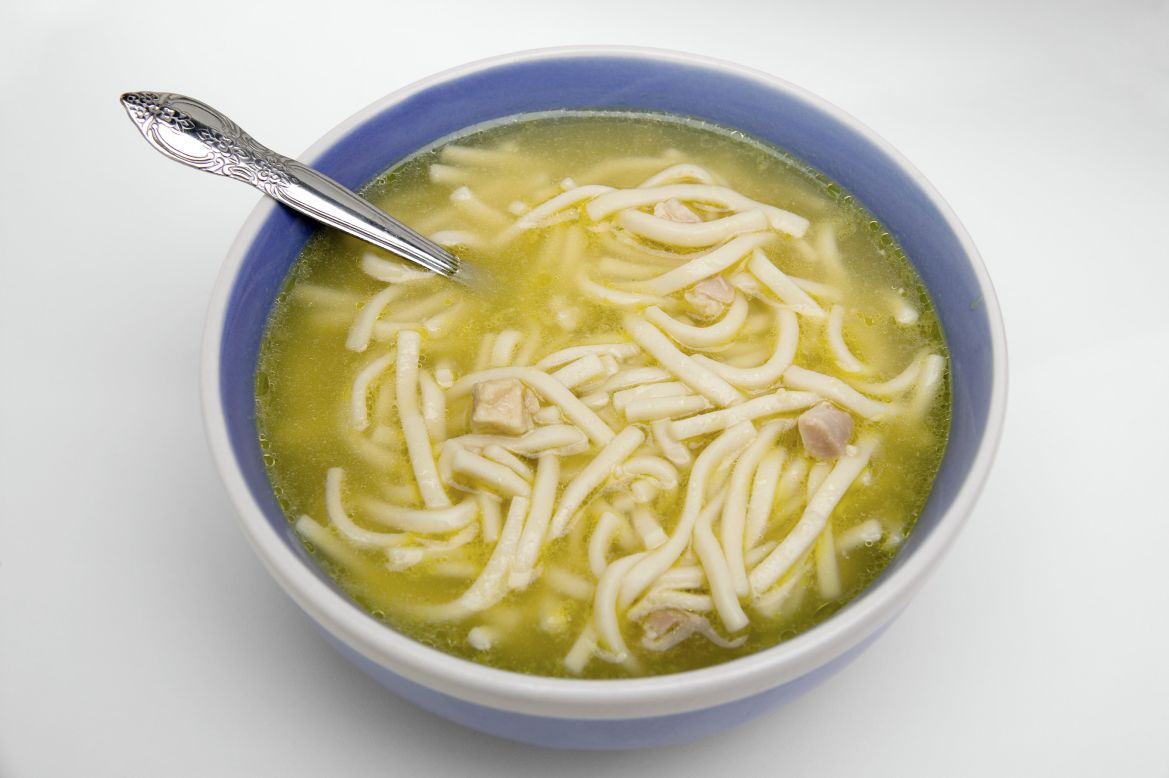 The bone broth in chicken soup contains collagen, which can help boost your immune system, in addition to amino acids and nutrients that help prevent inflammation.