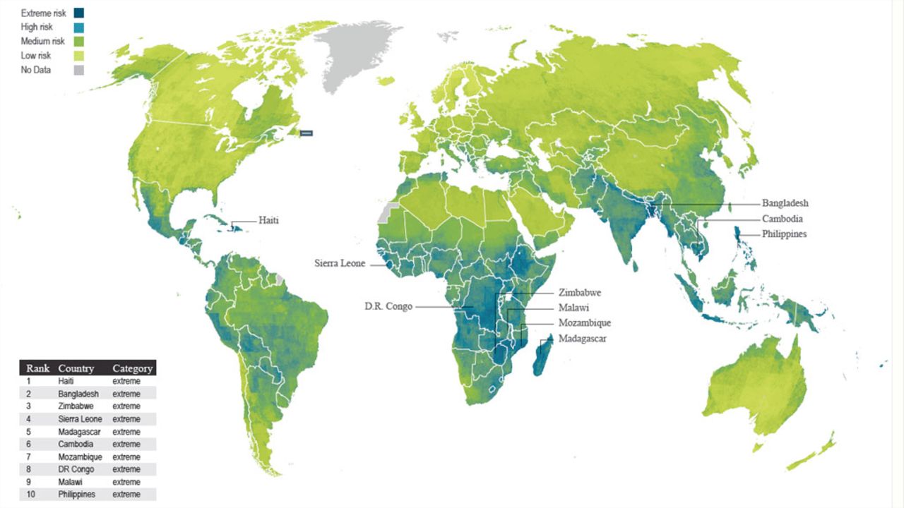 Maplecroft's Climate Change Vulnerability Index 2012