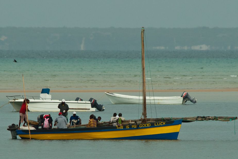 A boat in the Bazaruto Archipelago south of the country. The area is a protected National Park which includes a group of five islands. 