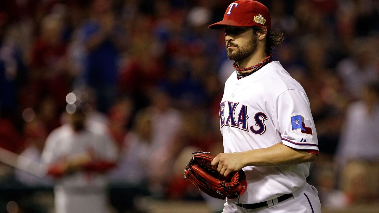 Texas Rangers pitcher C.J. Wilson wore a necklace by Phiten that some believe give athletes an edge.