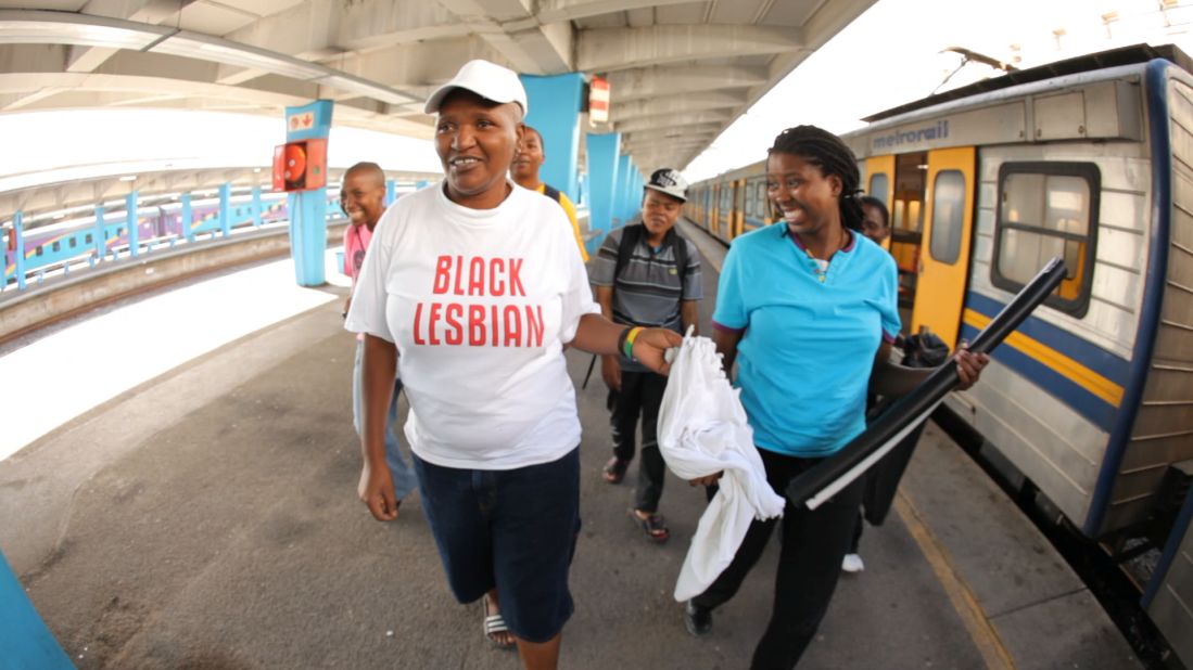 Cape Town, Africa's unofficial 'gay capital' is less than 40 kilometers from Khayelitsha where Gaca lives and was raped. For activist Funeka Soldaat, in her 'black lesbian' T-shirt Cape Town is a place where she can be herself.