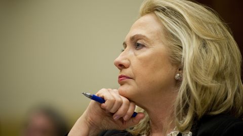 Secretary of State Hillary Clinton testifies before the House Foreign Affairs Committee on Thursday.