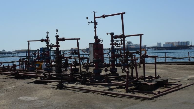 Built in 1949, commissioned by Stalin, Oil Rocks is the site of the world's first offshore oil well. It still produces oil and gas.
