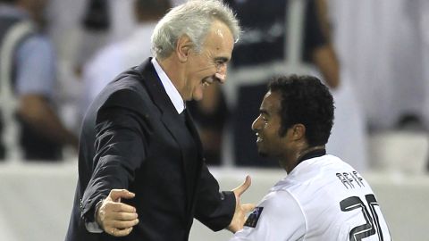 Uruguayan coach Jorge Fossati celebrates after guiding Al Sadd to the Asian Champions League final.
