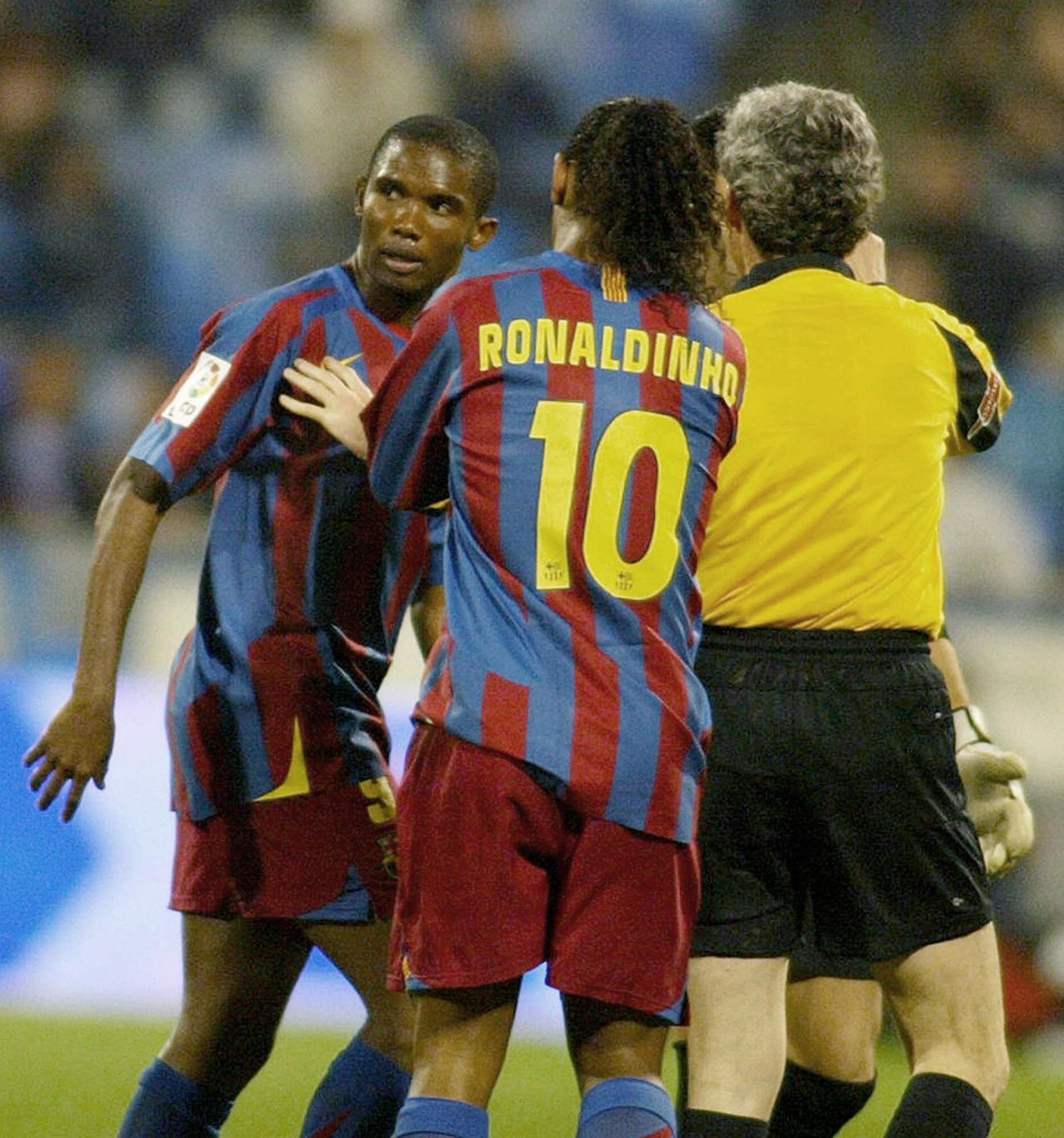 Samuel Eto'o, one of Africa's greatest players, tried to walk off the pitch in protest after being racially abused while playing for Barcelona against Real Zaragoza in Spain in 2006. His teammates and the referee persuaded him to stay on.