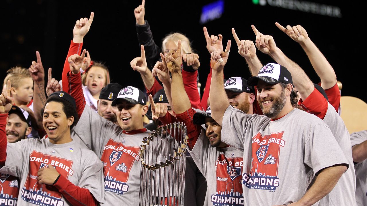 The St. Louis Cardinals win their 11th World Series title in franchise history with a Game 7 win over the Texas Rangers.